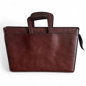 Vintage Schlesinger Brothers California Saddle Leather Briefcase